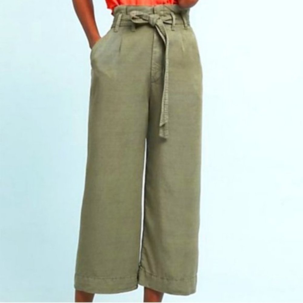 Anthropologie Blythe Wide-Leg Pants Green Size 0